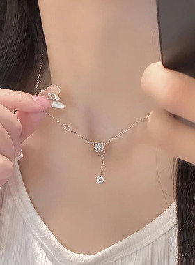 S925纯银流苏小蛮腰项链女夏季