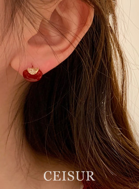 红色相思红豆吊坠项链女配饰颈链