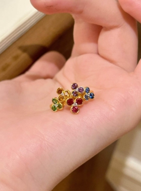 多巴胺彩色三叶草手链2026新爆款