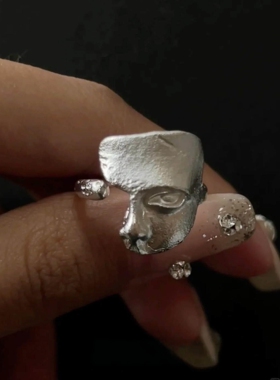 银色破碎假面戒指女2026新款爆款