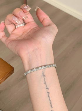 S925纯银中古vintage雏菊手镯