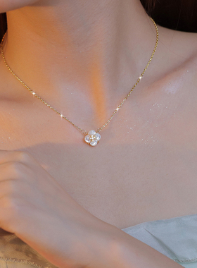 四叶草项链女锁骨链2022年新款潮