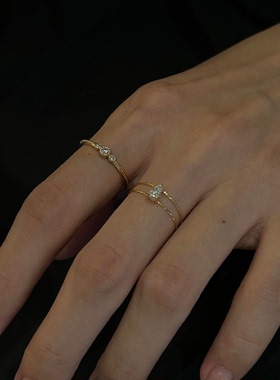 水滴双层戒指女2025新款秋冬指环