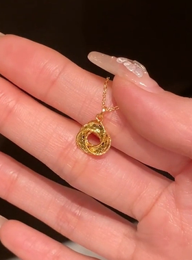 S925纯银碎碎冰莫比乌斯环项链