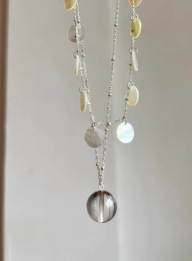 超仙圆贝串珠项链女2025新款