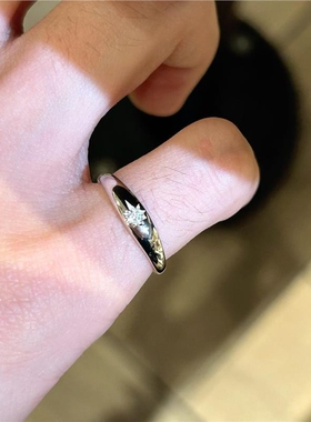银色戒指女轻奢小众设计食指戒
