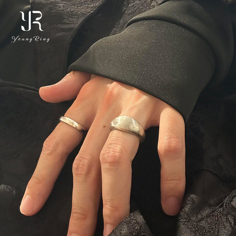 Silver matte plain ring for women 2026 new style stacking wear