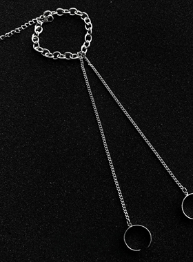 银色连体手链女2026新款精致百搭