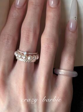 多层仿珍珠戒指女2026新款指环