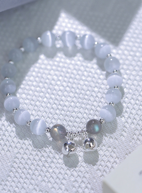 铃铛月光石手链猫眼石手串水晶