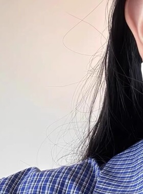 多巴胺笑脸小方块金属耳钉