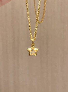 s925纯银星星项链女款轻奢毛衣链