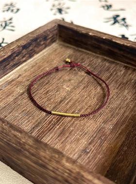S925纯银红绳手链女生国风手串