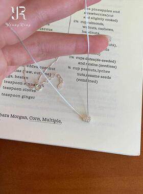 银色爱心项链女2026新款颈链