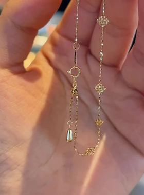 金色小方块手链女手饰