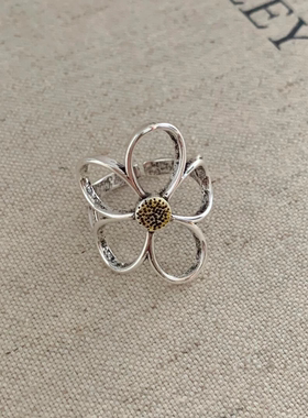 镂空雏菊戒指女小众设计