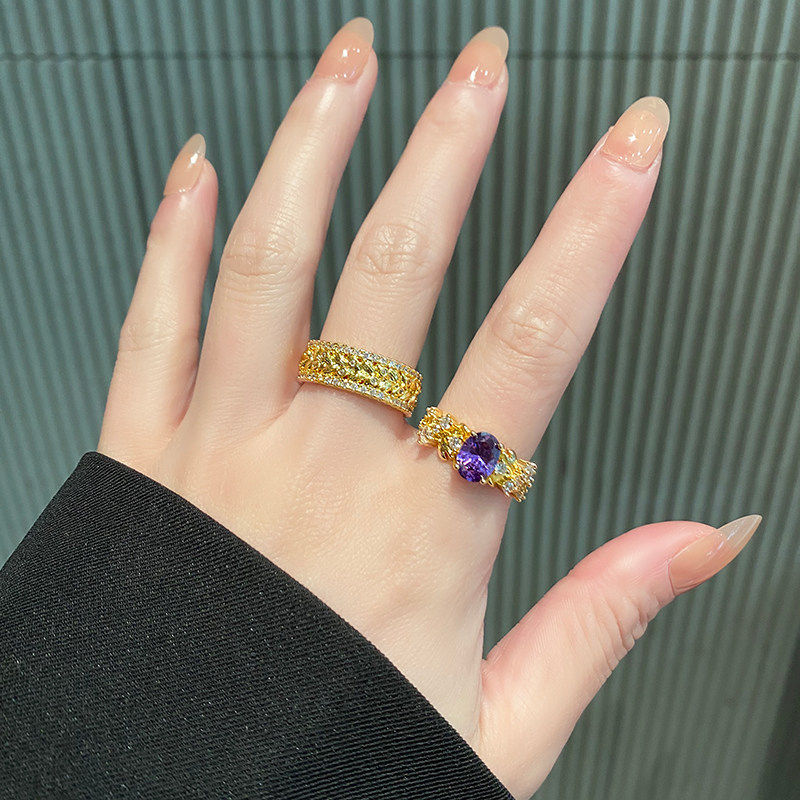 Purple star ring for women 2026 new niche design