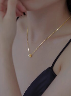 S925纯银小蛮腰项链女款夏季新款