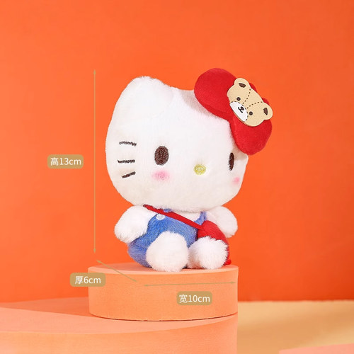 日本三丽鸥正版好朋友hellokitty凯蒂猫公仔玩偶毛绒包包挂件挂饰 - 图1