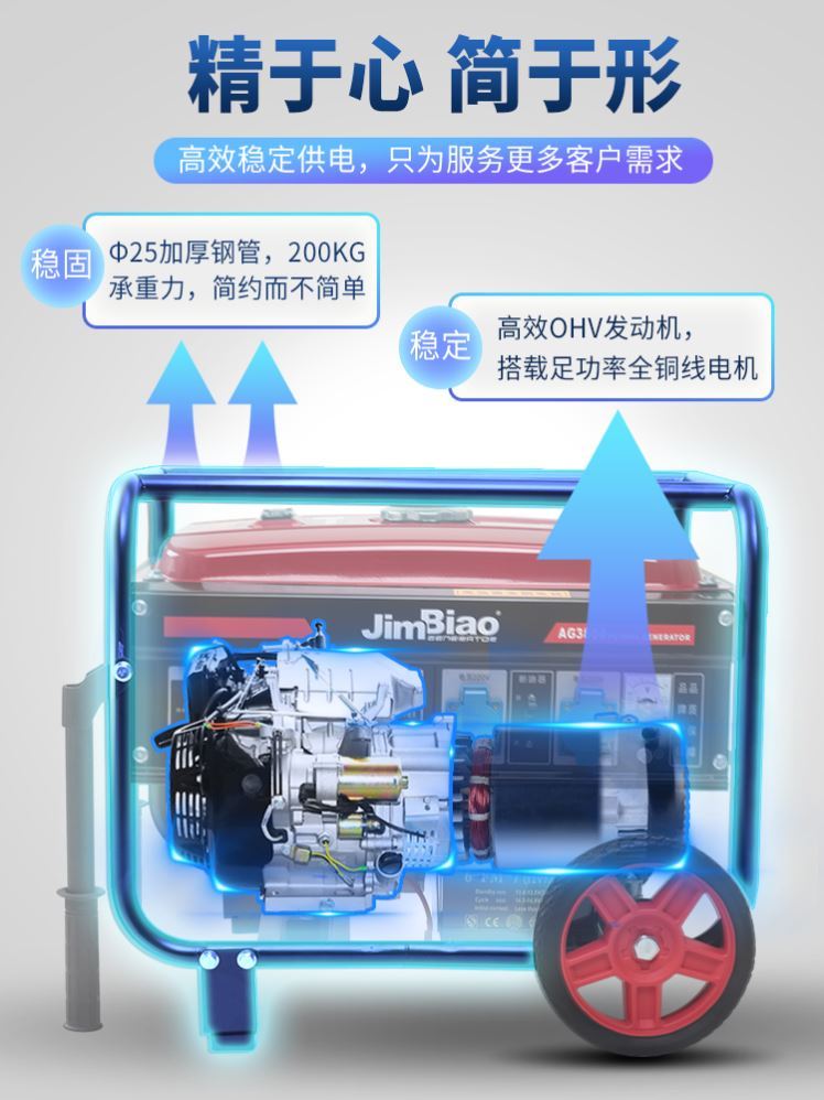 345.56 . 5810kw千瓦家用微发电机 普泰居家汽油发电机