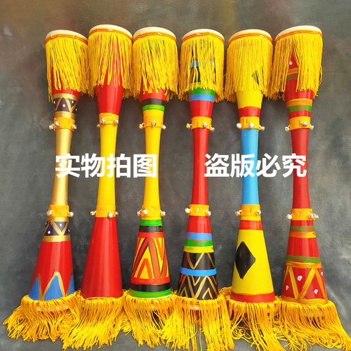 学生跳舞道具鼓瑶族长鼓民族舞蹈牛皮成人 儿童舞台表演鼓 细腰鼓 - 图0