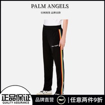 (Official Net Spot) PALM ANGELS PALM ANGEL RAINBOW STRIPE SPLICING SPORTS CASUAL PANTS MALE PITUALITY
