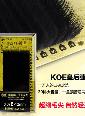 美睫店用KOE皇后单根圆毛假睫毛