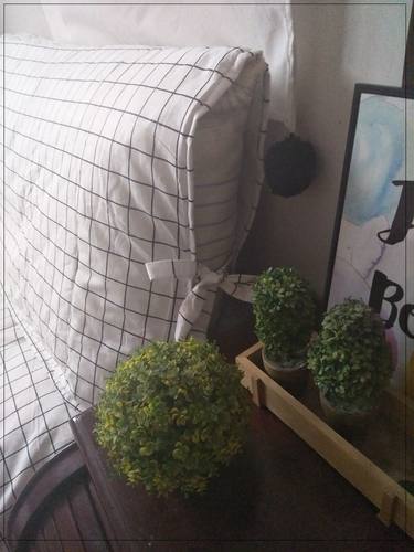 直销ins风黑白格子纯棉全棉床头罩套孤北欧冷淡风日系风格套 - 图2