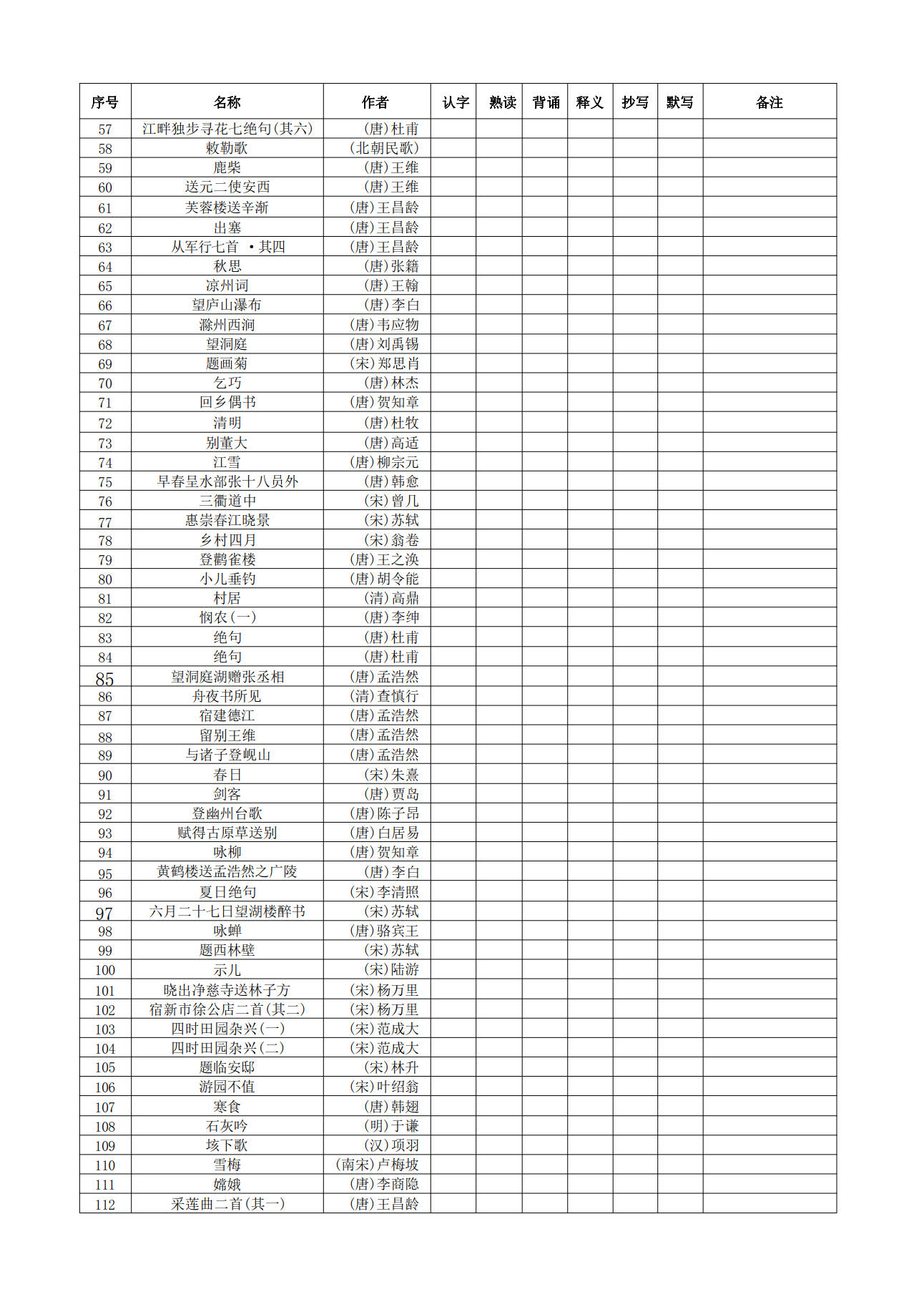 小学生初中生必背古诗300首大字电子版自行打印-图2