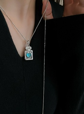 S925纯银小香风香水瓶爱心项链