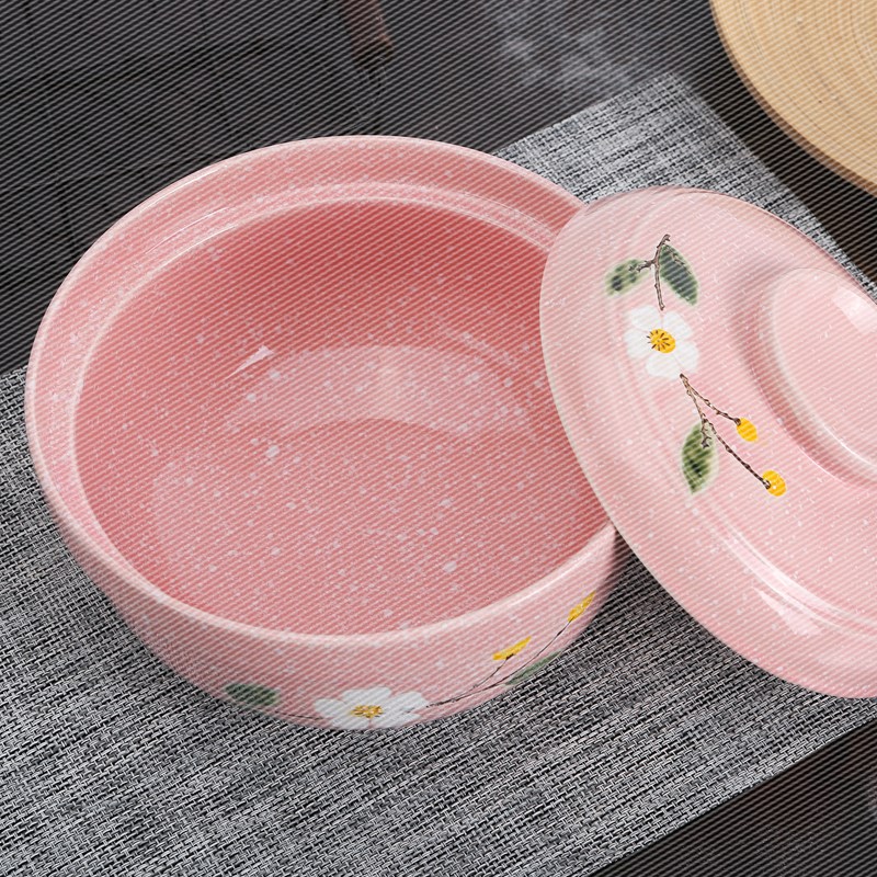 新泡面碗泡面碗 带盖家用汤碗家用陶瓷碗瓷碗 带盖陶瓷碗 带盖