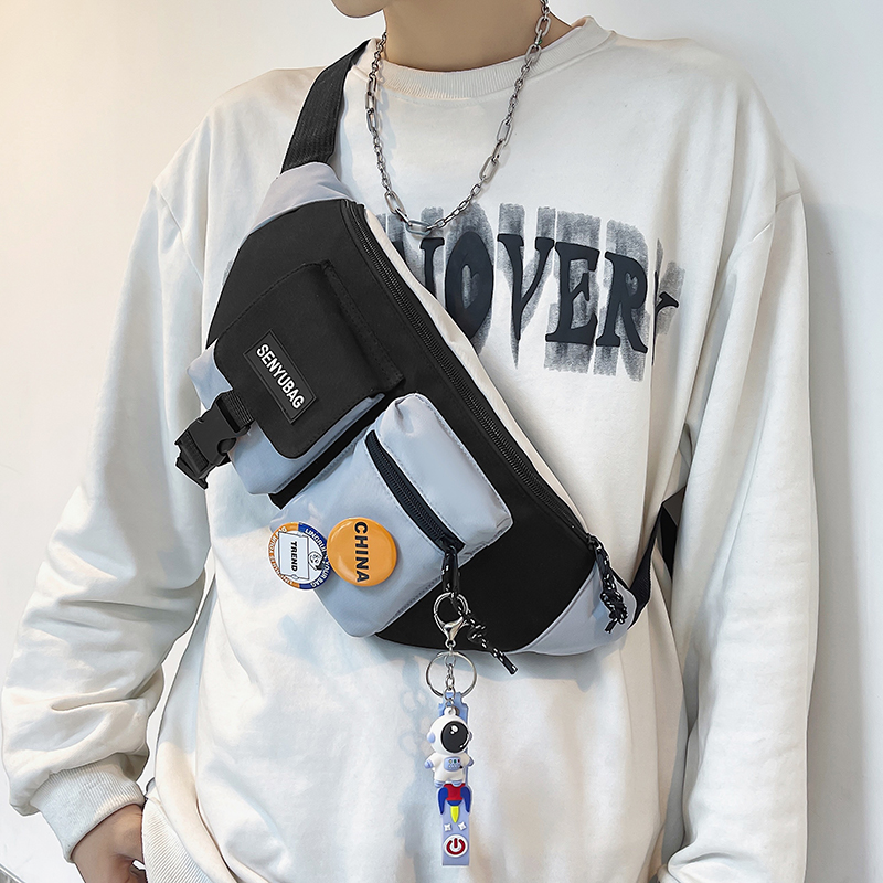 胸包男潮牌工装斜挎包男士背包ins潮小包个性百搭腰包男生单肩包,淘宝优惠券,粉丝福利购,淘宝优惠卷