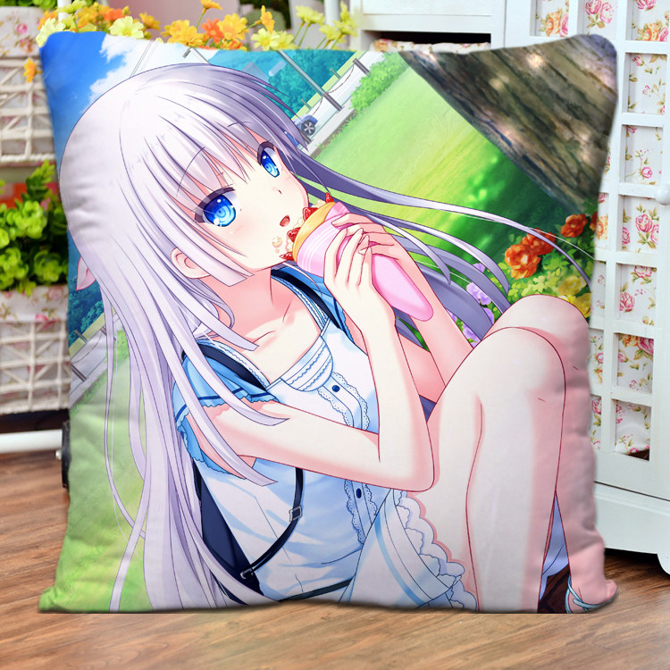 Summer Pockets 鸣濑白羽空门苍久岛鸥文德斯靠垫抱枕方枕包邮 饭爱之家 淘优券