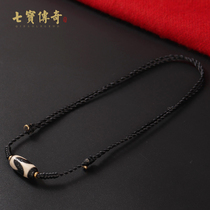 Tibetan Design Tibet Tiger Tooth Sky Pearl Lock Bone Chain Old Mine Tianzhu Necklace Pendant for Men and Women Concealed Ornaments