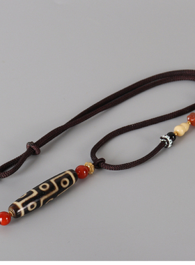 原创设计西藏九眼天珠项链 时尚毛衣链吊坠男女 本命年饰品礼物