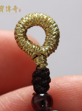 纯手工编制松石随形珠小挂件 文玩diy小提溜 手串项链挂饰