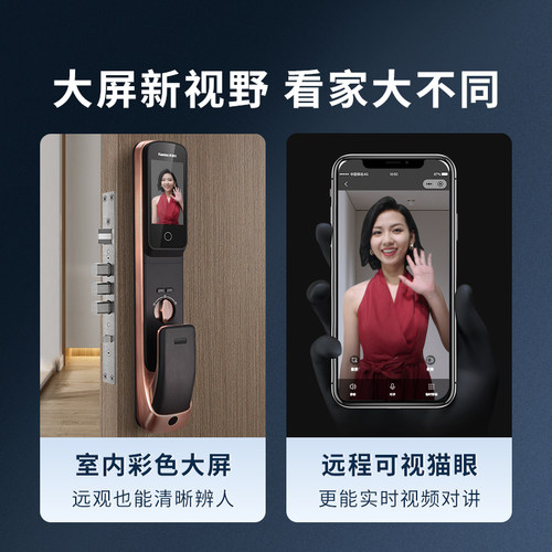 凯迪仕K20ProMax人脸识别猫眼指纹密码家用防盗电子锁智能门锁 - 图2