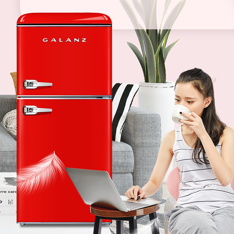 格兰仕美式复古小型迷你106电冰箱 格兰仕复古冰箱