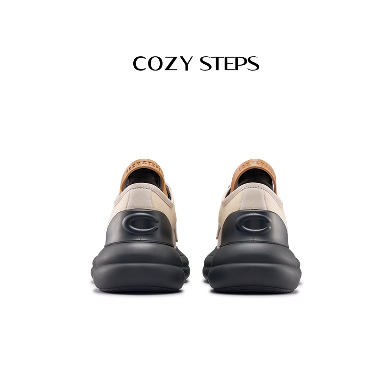 [明星同款]COZY STEPS可至增高女鞋轻盈舒适贝果鞋圆头休闲鞋-图2