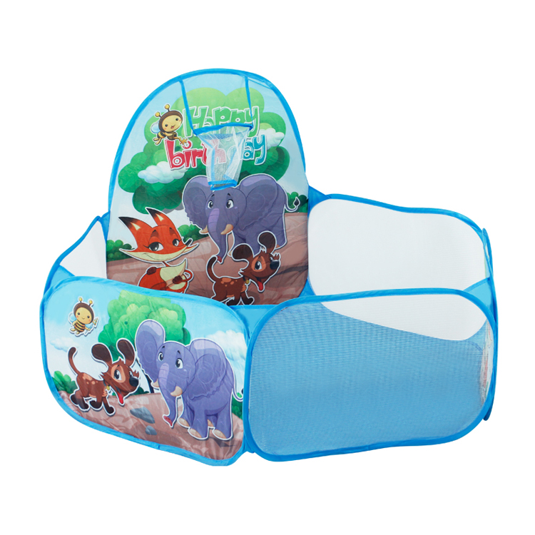 海洋球池儿童帐篷室内可折叠投篮彩色球宝宝围栏婴儿玩具 - 图3