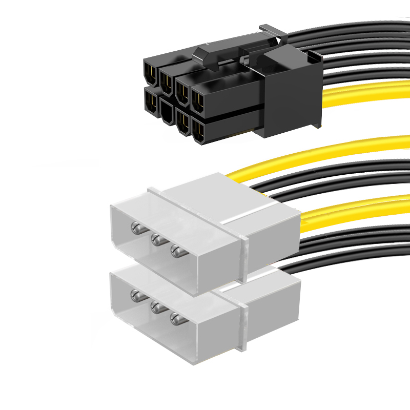 大4pin转显卡6pin电源转接线 单D口转显卡6P线 显卡供电线延长线 - 图1