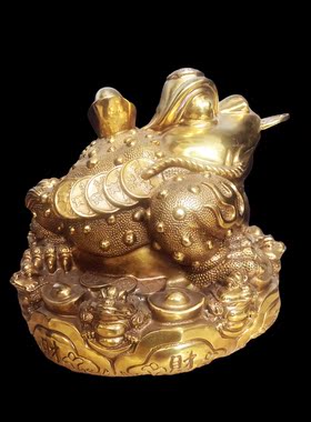 金蟾风水摆件摆件纯铜客厅精品