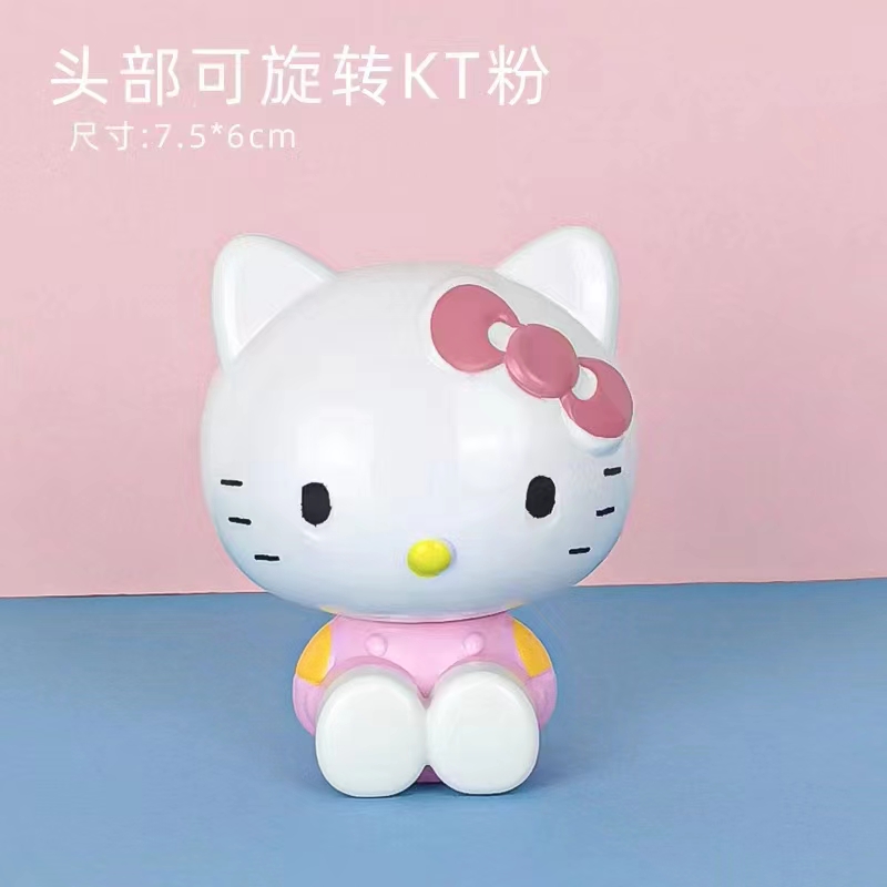 kitty猫咪粉色小猫装饰玩偶可爱kt美乐蒂库洛米玉桂狗大耳狗白狗-图3