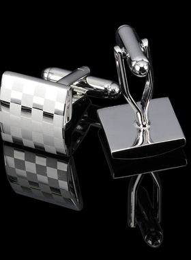 【盒装】经典激光镭射袖扣袖钉男法式纽扣cufflinks