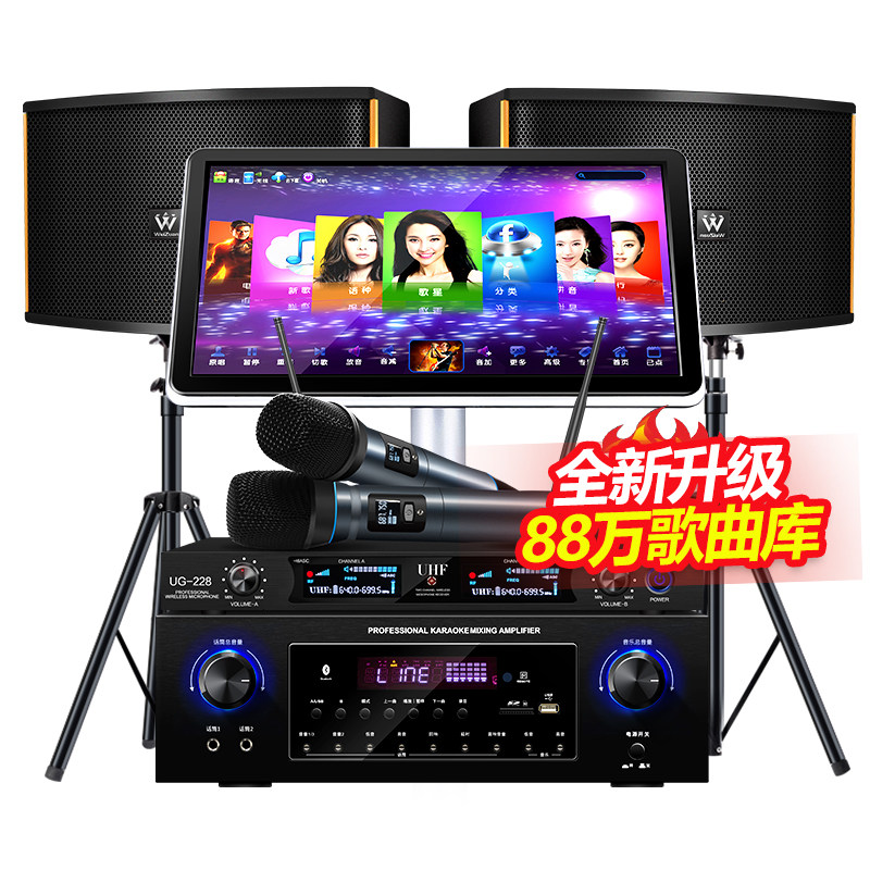 威钻9800家庭ktv套装专业家用音响 威钻KTV/卡拉OK音箱