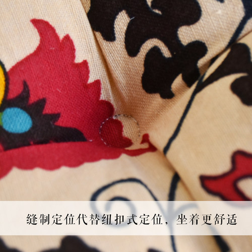 棉麻 复古蒲团美臀坐垫加厚布艺圆形阳台飘窗榻榻米窗台地板打坐 - 图3