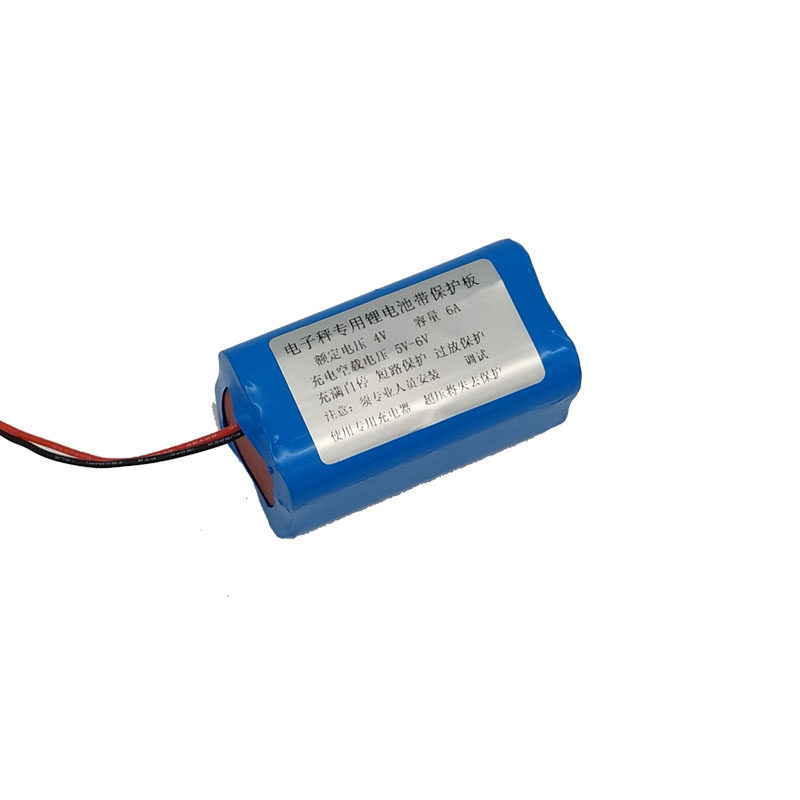 4v4ah台称4v电池 双节18650锂电池计价秤电瓶4V4.5电子称电池电瓶