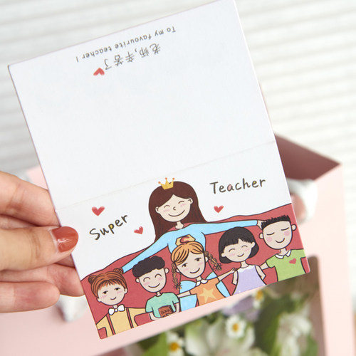 中秋教师节儿童节手绘贺卡学生送老师礼物装饰感恩手写祝福卡片 - 图1