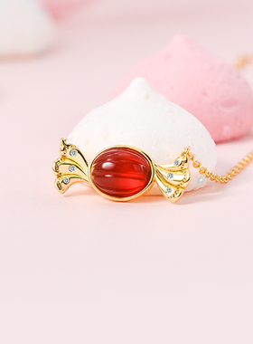 糖果项链女锁骨链纯银