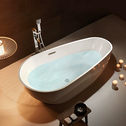 Keze Heval Wathtub Акриловая тонкая края независимая 1,3-1,7-метровая небольшая квартира. Сеть красное овальное яйцо Юба